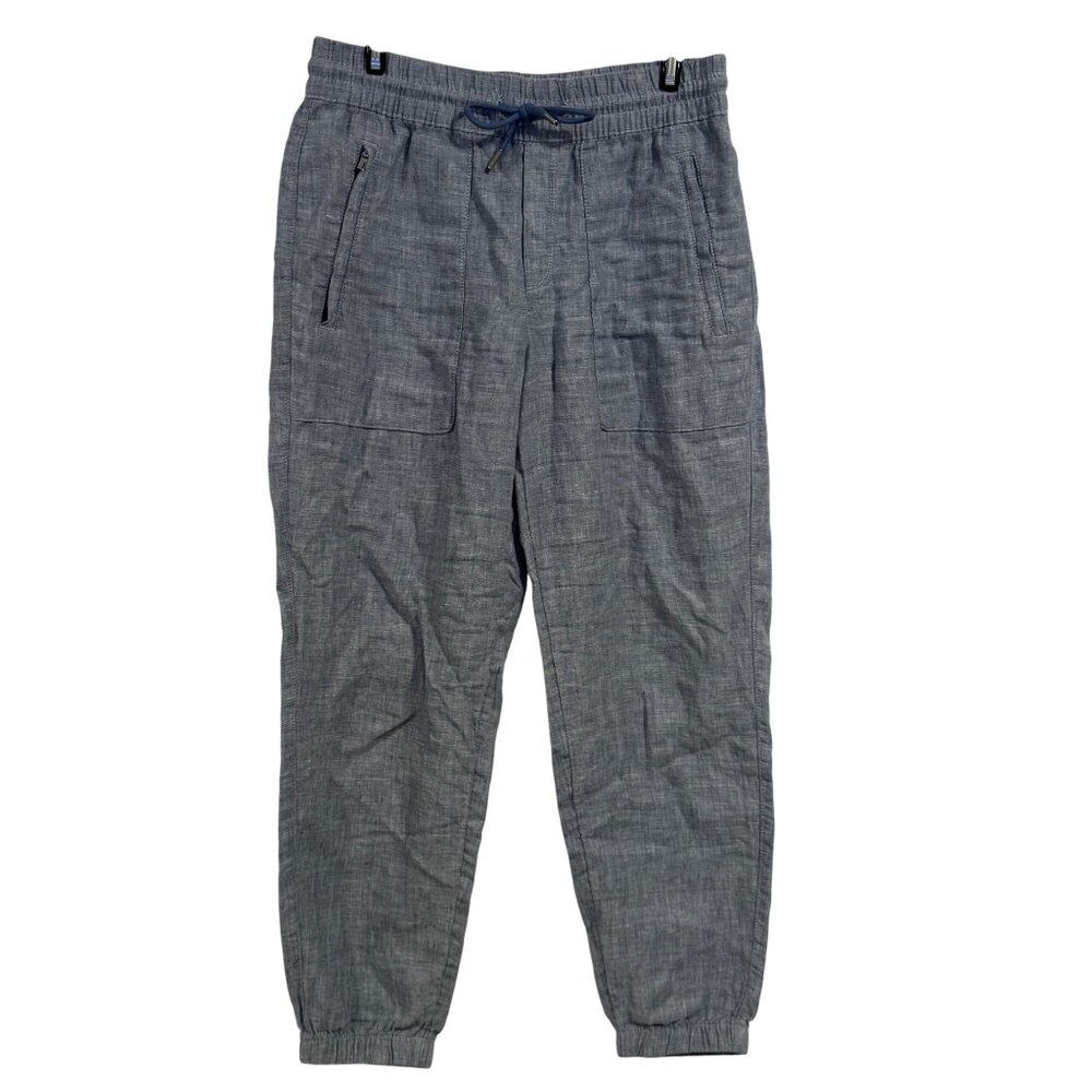 Athleta Retreat Linen Jogger Chambray Blue Size 2P‎